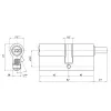 Цилиндровый механизм Guardian (Гардиан) с вертушком GB 82 мм (41/41V) Ni никель 5 кл. /128:4808/