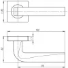 Ручка Armadillo (Армадилло) раздельная KEA SQ001-21MWSC-33 Итальянский тисненый