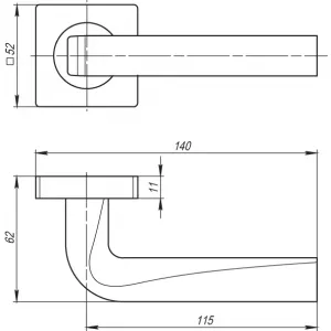 Дверная ручка KEA SQ001-21MWSC-33 Итальянский тисненый