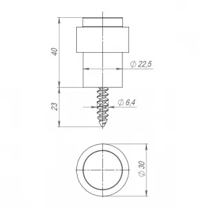 Упор дверной напольный DS-14 AB бронза