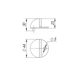 Упор дверной DS PF-50 BL-24 черный