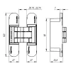 Петля Armadillo (Армадилло) скрытой установки U3D7000 BL (12060UN3D) черный TECH