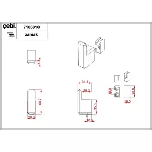 Крючок A7106 010 PC27 (антрацит полимер) серия CARLI