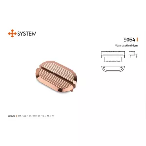 Ручка мебельная SYSTEM SY9064 0960 мм GL (глянцевое золото)