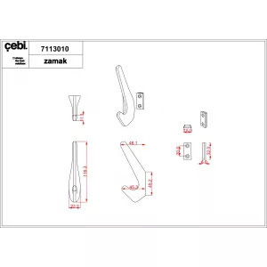 Крючок A7113 010 PC27 (антрацит полимер) серия GIGI