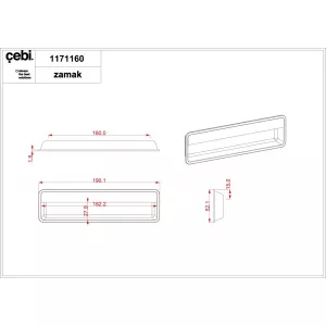 Ручка раздвижная CEBI A1171 160 мм PC35 (черный/матовое золото) , 1шт