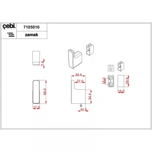 Крючок A7105 010 PC35 (матовое золото полимер) серия LETA