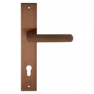 Дверная ручка на планке Extreza AQUA-PL13-CYL-85-F09-PVD (AQUA 113) медь покрытие PVD