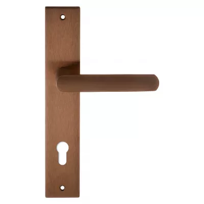 Дверная ручка на планке Extreza AQUA-PL13-CYL-85-F09-PVD (AQUA 113) медь покрытие PVD