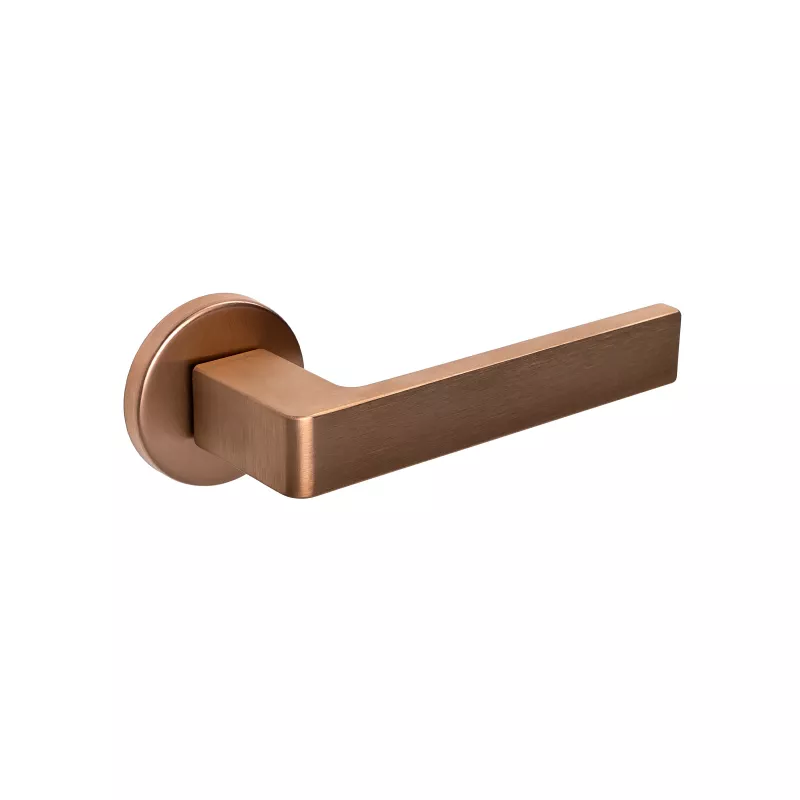 Дверная ручка Extreza ENZO-R12-F09-PVD (ENZO 117 круглое основание 7 мм) медь покрытие PVD