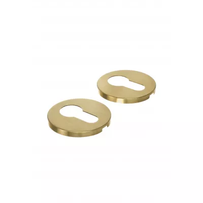 Накладка под цилиндр Extreza CYL-R16-F07 (круглое основание 5 мм) матовая латунь глянец