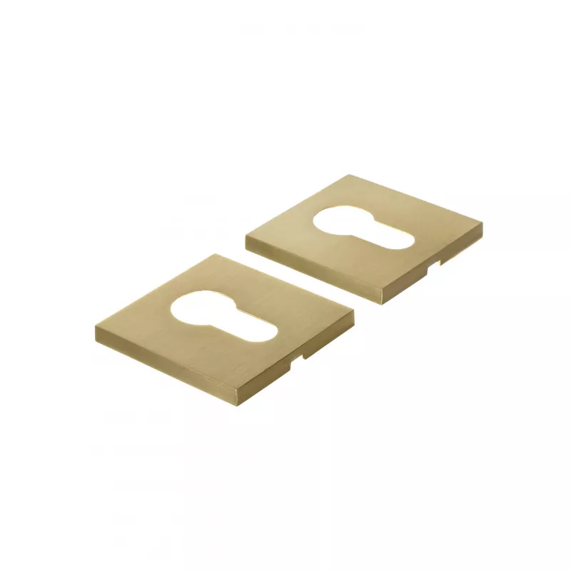 Накладка под цилиндр Extreza CYL-R15-F07 (квадратное основание 5 мм) матовая латунь глянец