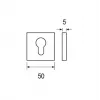 Накладка под цилиндр Extreza CYL-R15-F07 (квадратное основание 5 мм) матовая латунь глянец