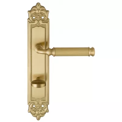 Дверная ручка на планке Extreza BENITO-PL02-WC-96-F07 (BENITO 307) матовая латунь глянец