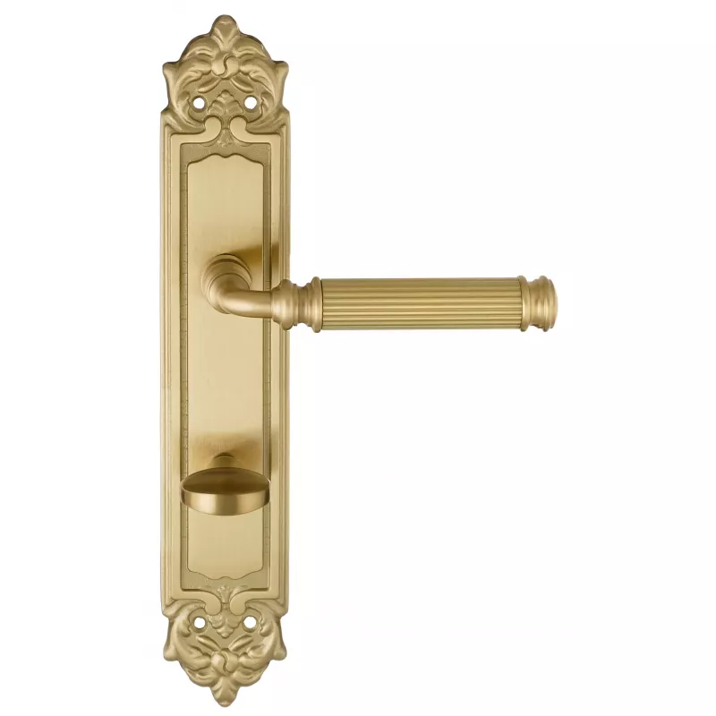 Дверная ручка на планке Extreza BENITO-PL02-WC-96-F07 (BENITO 307) матовая латунь глянец