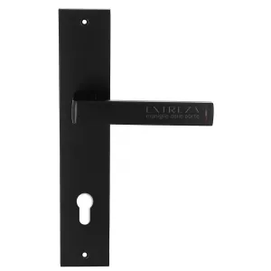 Дверная ручка на планке Extreza ENZO-PL11-CYL85-F22 (ENZO 117) черный матовый