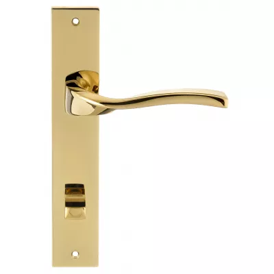 Дверная ручка на планке Extreza PERLA-PL13-WC-96-F06-PVD (PERLA 114) полированная латунь PVD