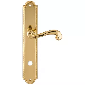 Дверная ручка на планке Extreza BERTA-PL03-WC-96-F01 (BERTA 312) полированная латунь