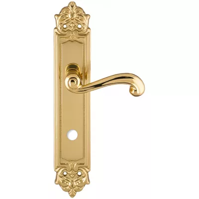 Дверная ручка на планке Extreza BERTA-PL02-WC-96-F01 (BERTA 312) полированная латунь