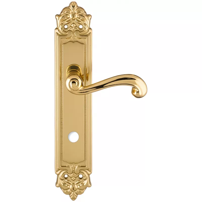 Дверная ручка на планке Extreza BERTA-PL02-WC-96-F01 (BERTA 312) полированная латунь