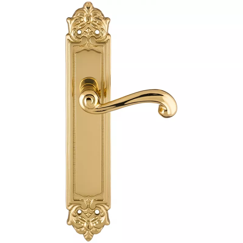 Дверная ручка на планке Extreza BERTA-PL02-F01 (BERTA 312) полированная латунь