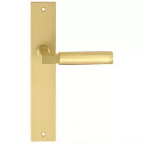 Дверная ручка на планке Extreza STEM-PL13-F07-F02 (STEM 135) матовая латунь глянец / матовая латунь