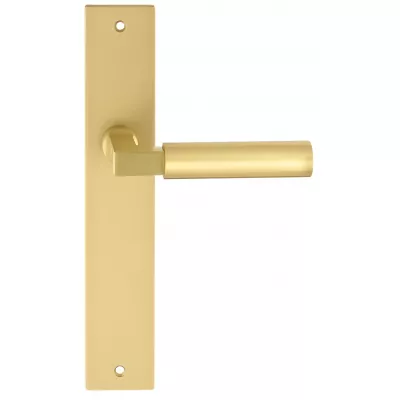 Дверная ручка на планке Extreza STEM-PL13-F07-F02 (STEM 135) матовая латунь глянец / матовая латунь