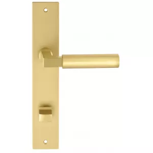 Дверная ручка на планке Extreza STEM-PL13-WC-96-F07-F02 (STEM 135) матовая латунь глянец / матовая латунь