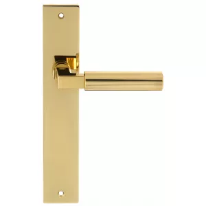 Дверная ручка на планке Extreza STEM-PL13-F01-F06 (STEM 135) полированная латунь / латунь PVD