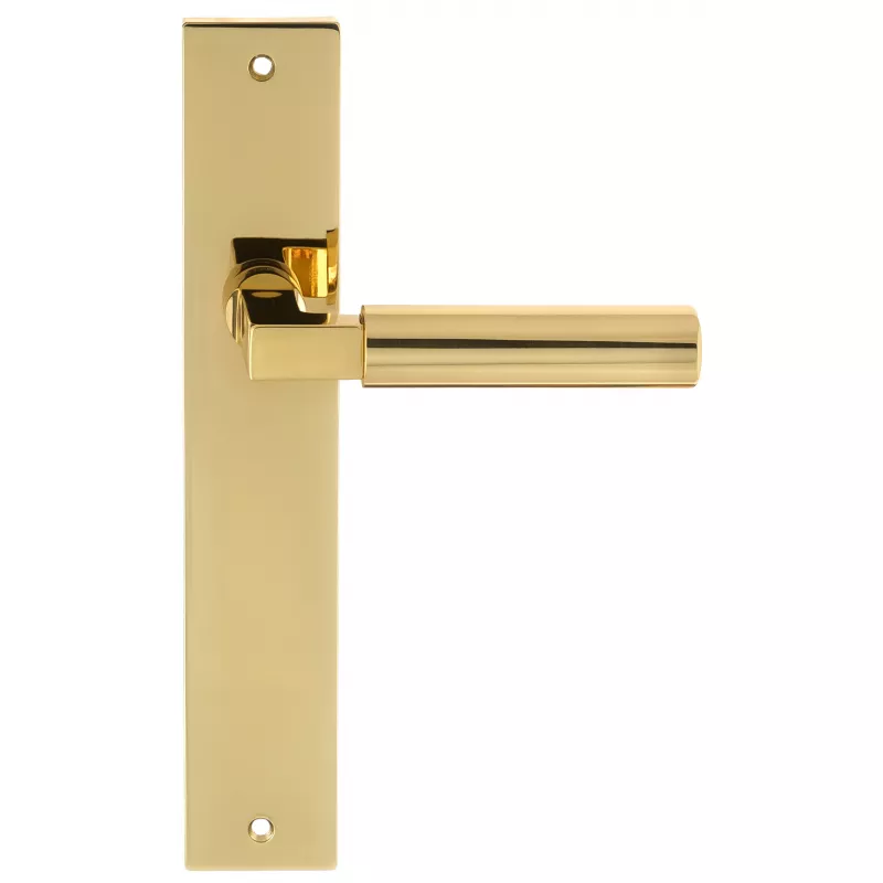 Дверная ручка на планке Extreza STEM-PL13-F01-F06 (STEM 135) полированная латунь / латунь PVD