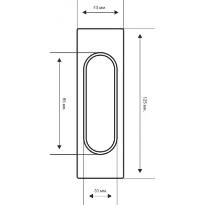 Ручки для раздвижных дверей (КУПЕ) Extreza P401 медь PVD F09 (1 шт.)