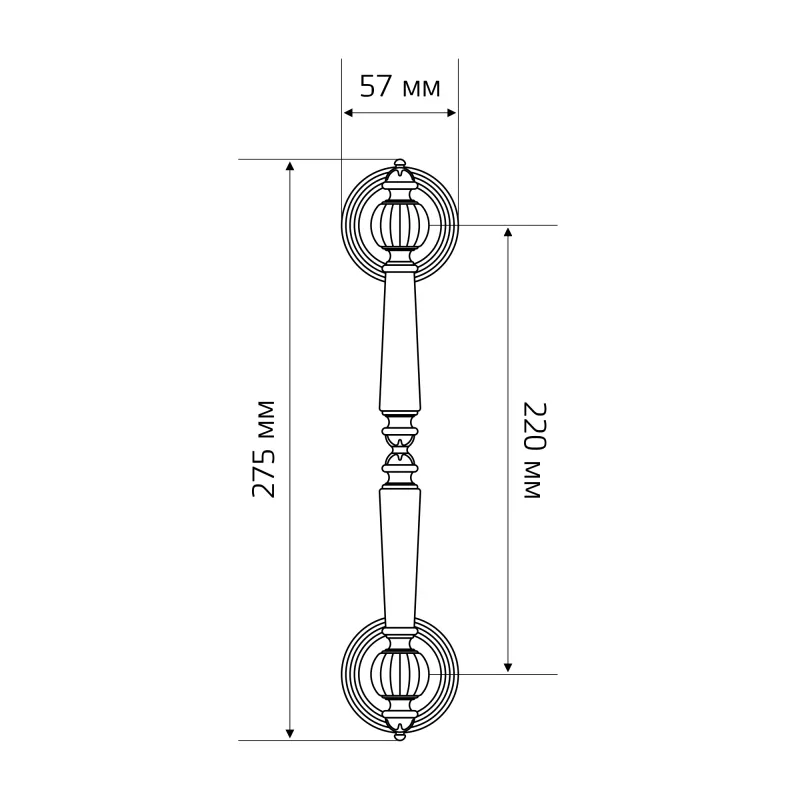 Ручка дверная скоба Extreza 