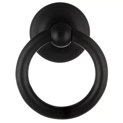 Стучалка для двери Extreza D110 круглая, цвет черный матовый F02 (d-110 mm)