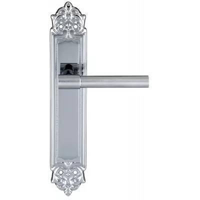 Дверная ручка Extreza "NUVO" 125 на планке PL02 матовый хром / хром F05/F04