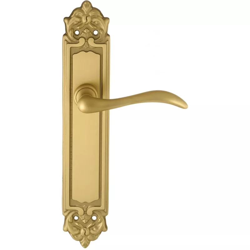 Дверная ручка на планке Extreza AGATA-PL02-F02 (AGATA 310) матовая латунь