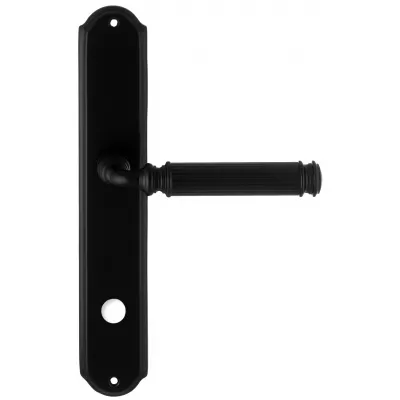 Дверная ручка Extreza "BENITO" (Бенито) 307 на планке PL01 черный матовый F22 сантехническая завертка WC