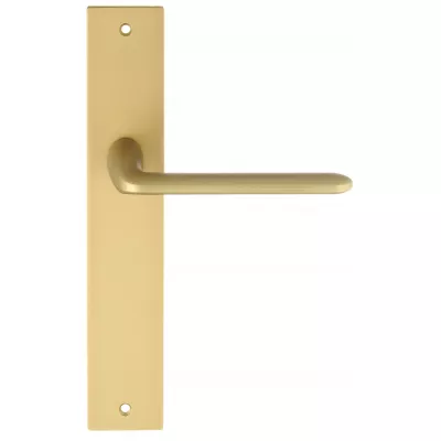 Дверная ручка Extreza Hi-Tech "VIKI" 127 на планке PL13 матовая латунь F02 без доп. запирания PASS