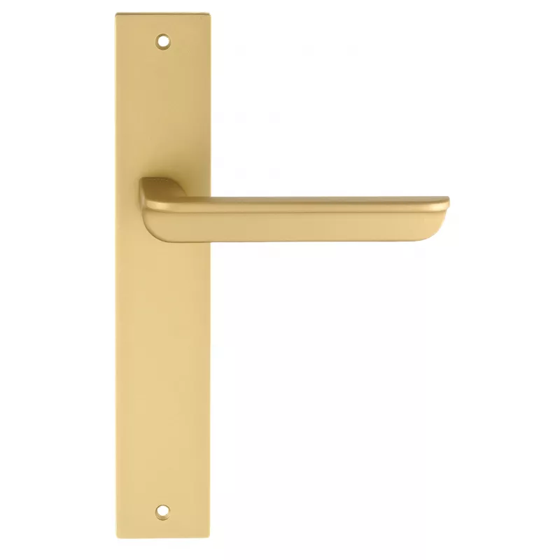 Дверная ручка на планке Extreza "FOSSA" 136 PL13 матовая латунь F02