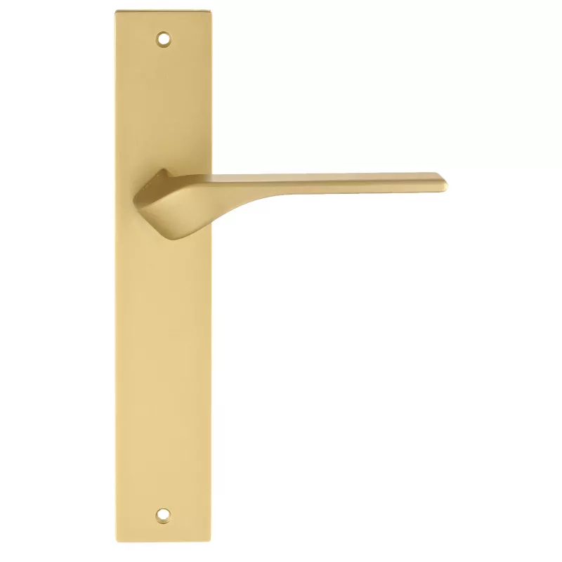 Дверная ручка на планке Extreza "AURA" 134 PL13 матовая латунь F02