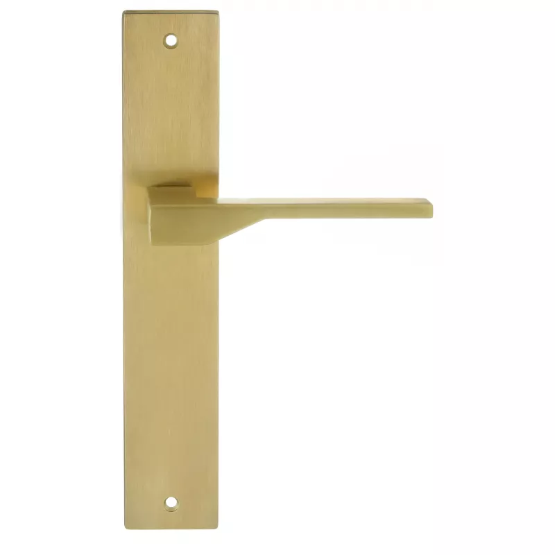 Дверная ручка на планке Extreza Hi-Tech "ADONA" 122 PL13 матовая латунь PVD F08