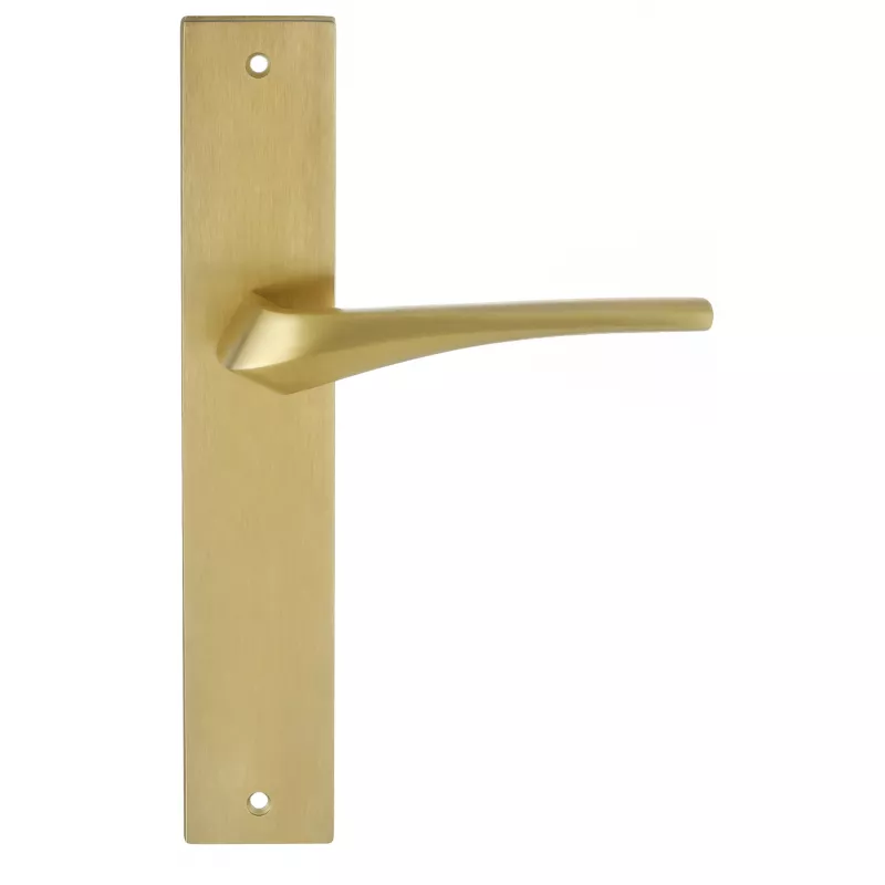 Дверная ручка Extreza Hi-Tech "GIRA" (Гира) 108 на планке PL13 матовая латунь PVD F08 без доп. запирания PASS