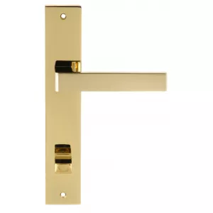 Дверная ручка на планке Extreza ENZO-PL13-WC96-PVD-F06 (ENZO 117) полированная латунь PVD