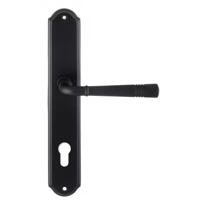 Дверная ручка Extreza "GUSTO" 334 на планке PL01 черный F22 под цилиндровый механизм CYL