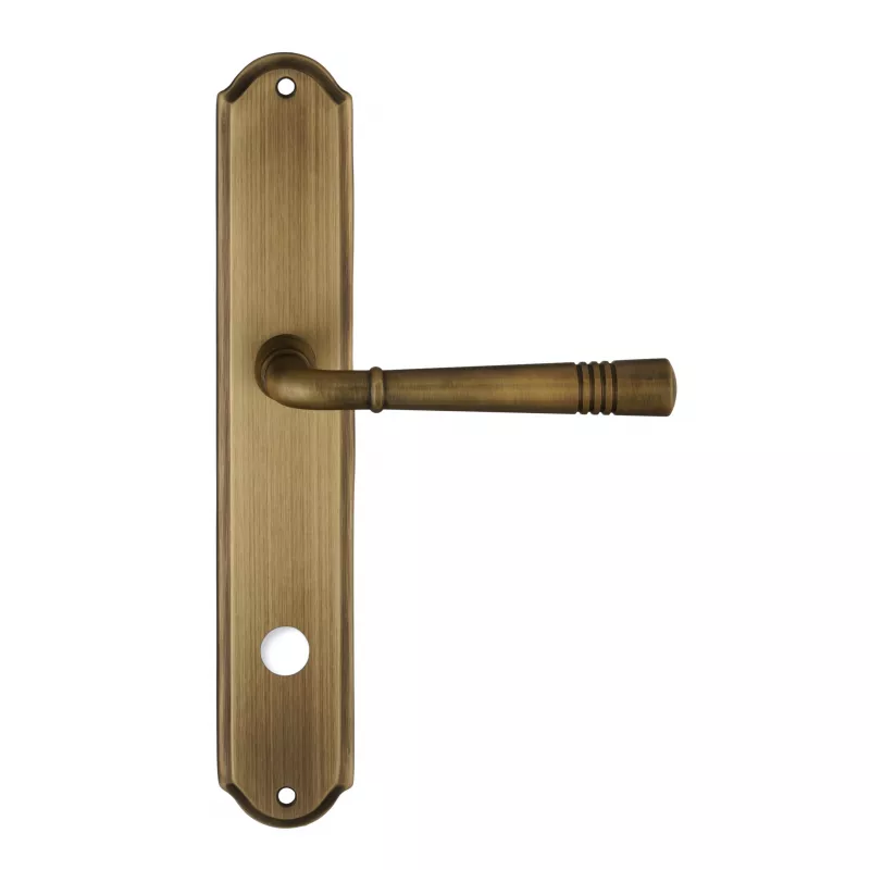 Дверная ручка Extreza "GUSTO" 334 на планке PL01 матовая бронза F03 сантехническая завертка WC