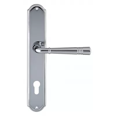 Дверная ручка Extreza "GUSTO" 334 на планке PL01 полированный хром F04 под цилиндровый механизм CYL