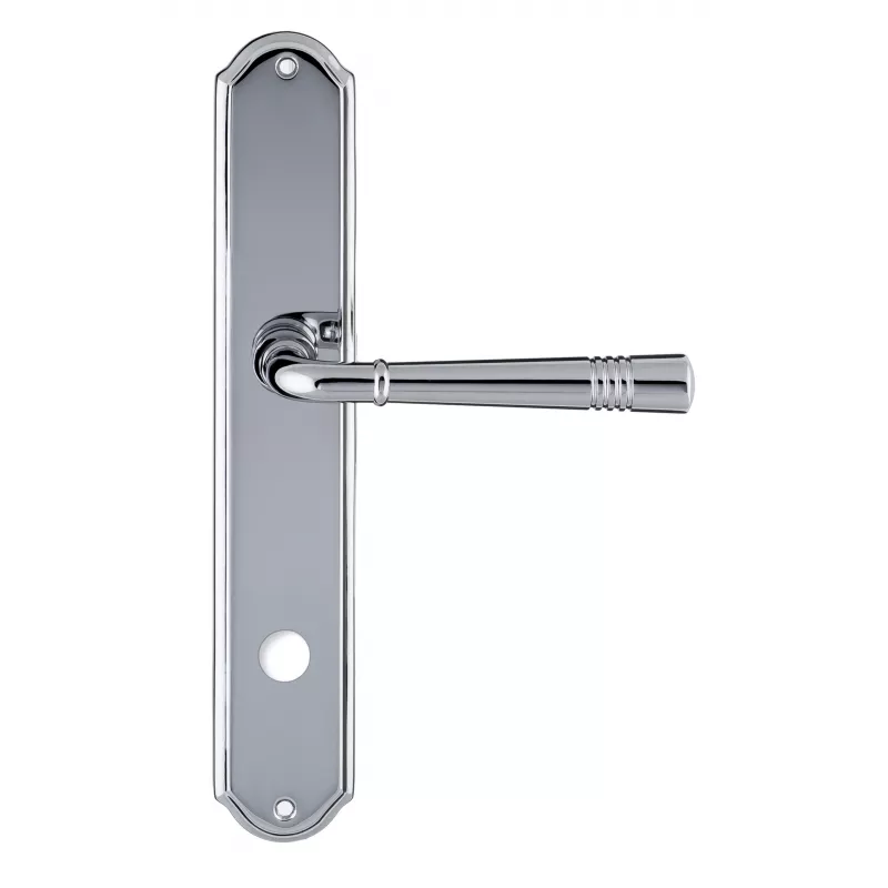 Дверная ручка Extreza "GUSTO" 334 на планке PL01 полированный хром F04 сантехническая завертка WC