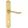 Дверная ручка Extreza "TOLEDO" (Толедо) 323 на планке PL01 матовая латунь F02 сантехническая завертка WC