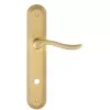 Дверная ручка Extreza "TOLEDO" (Толедо) 323 на планке PL05 матовая латунь F02 сантехническая завертка WC