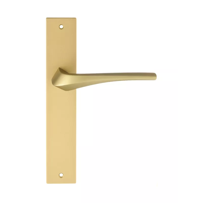 Дверная ручка Extreza Hi-Tech "GIRA" (Гира) 108 на планке PL13 матовая латунь F02 без доп. запирания PASS