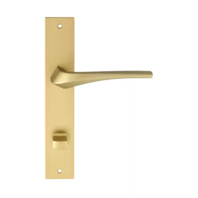 Дверная ручка Extreza Hi-Tech "GIRA" (Гира) 108 на планке PL13 матовая латунь F02 сантехническая завертка WC